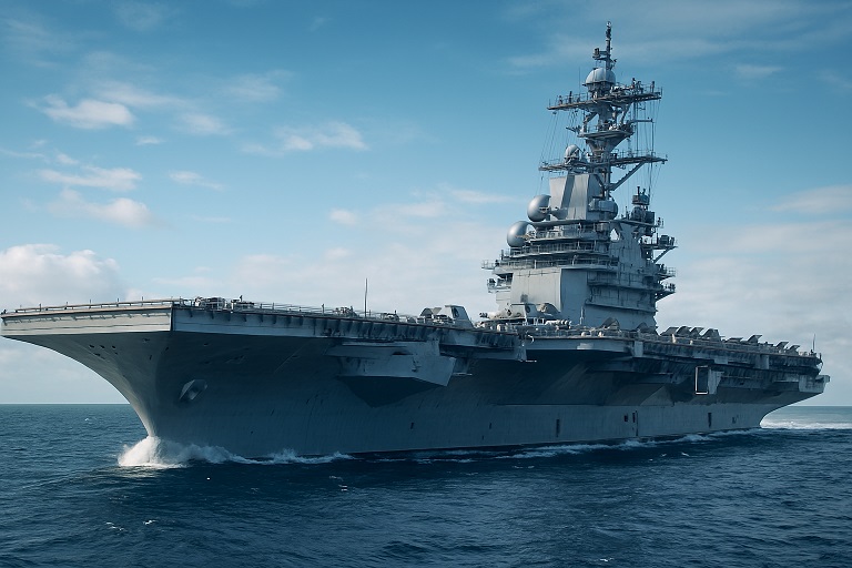 부산항에 입항한 미군 항공모함