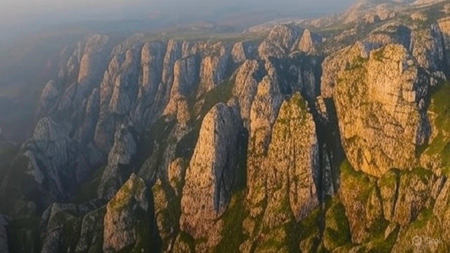 image: Grok 예멘의 산악 지대 풍경